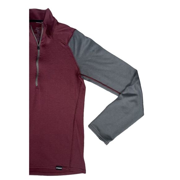 Patagonia Men's Capilene 3 Midweight Zip-Neck Baselayer Shirt X-Small Burgundy - Picture 4 of 9